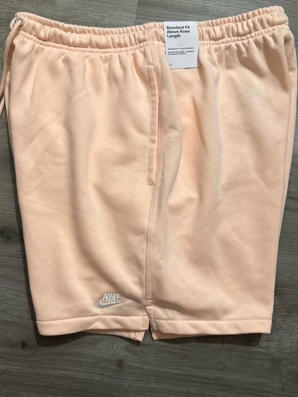 Nike Men’s Medium Coral/Pink French Terry Flow Shorts with Embroidered Logo